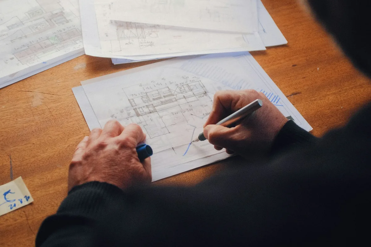 Person completing important estate paperwork