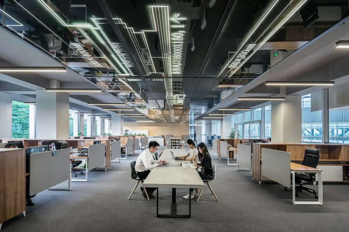 Business team collaborating in an office