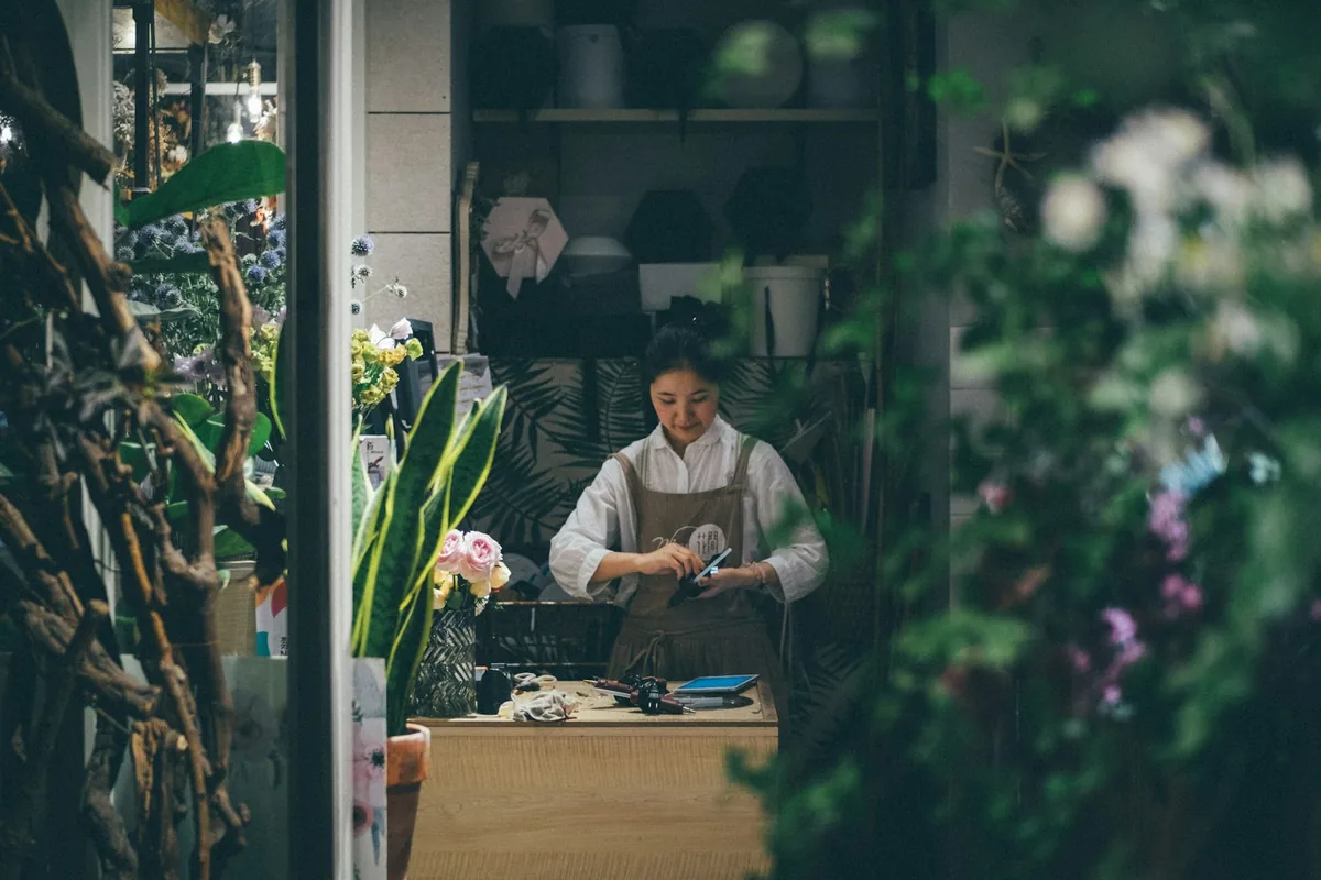 Small business owner at her shop