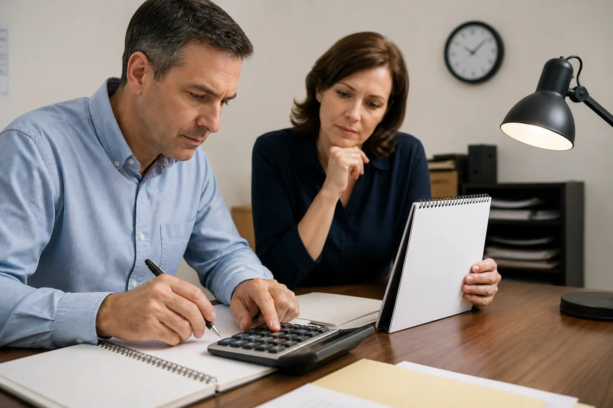 Accountant calculating shareholder loan interest