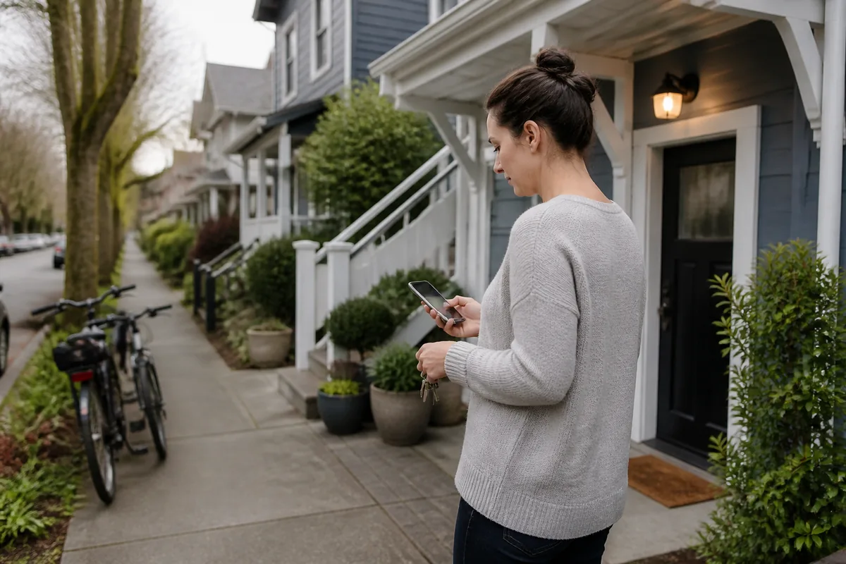 BC homeowner checking a rental listing