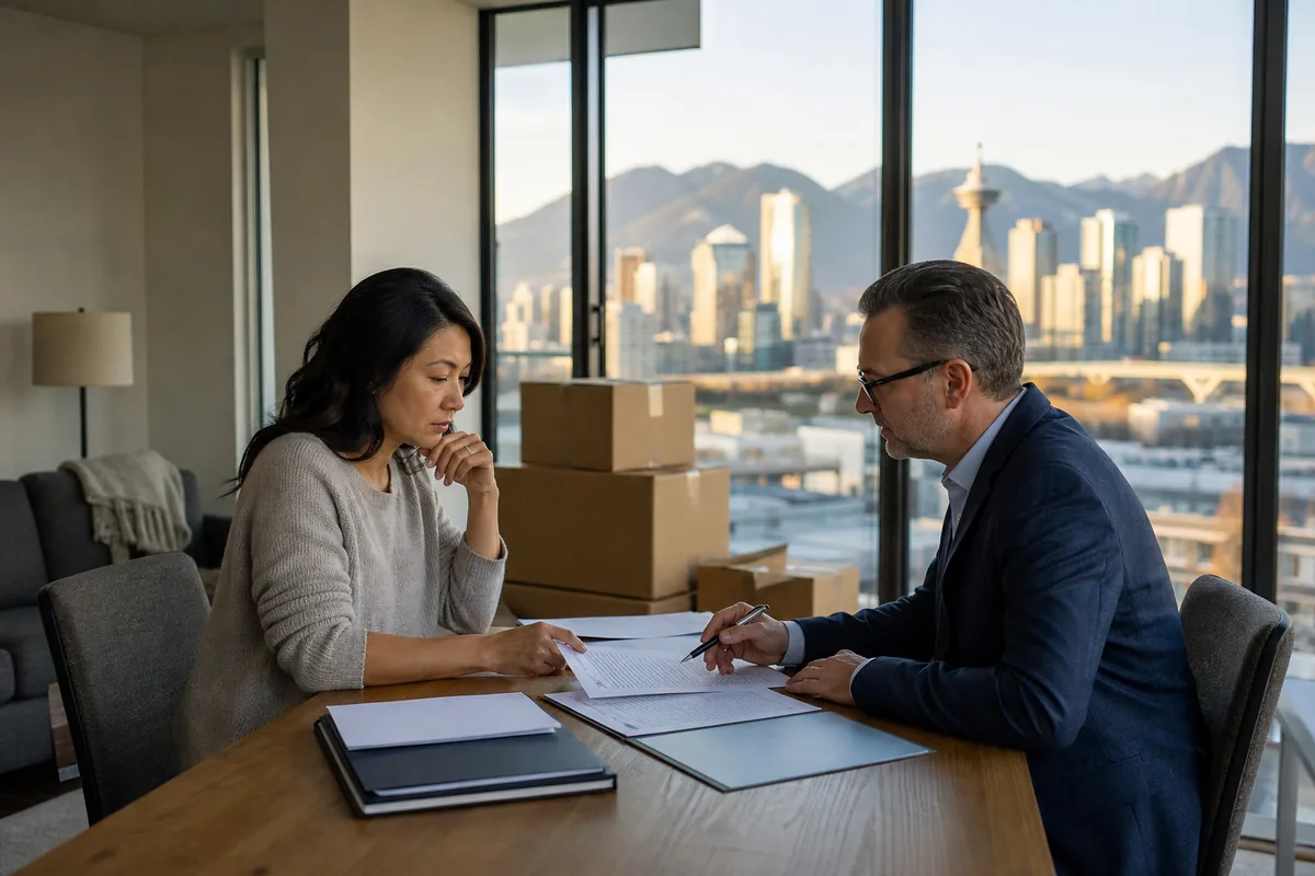 Condo owner reviewing sale tax