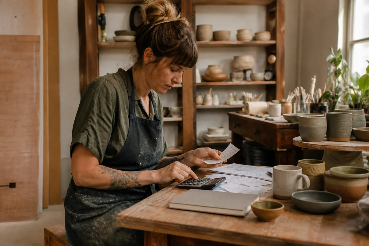 Self-employed artist tracking home expenses