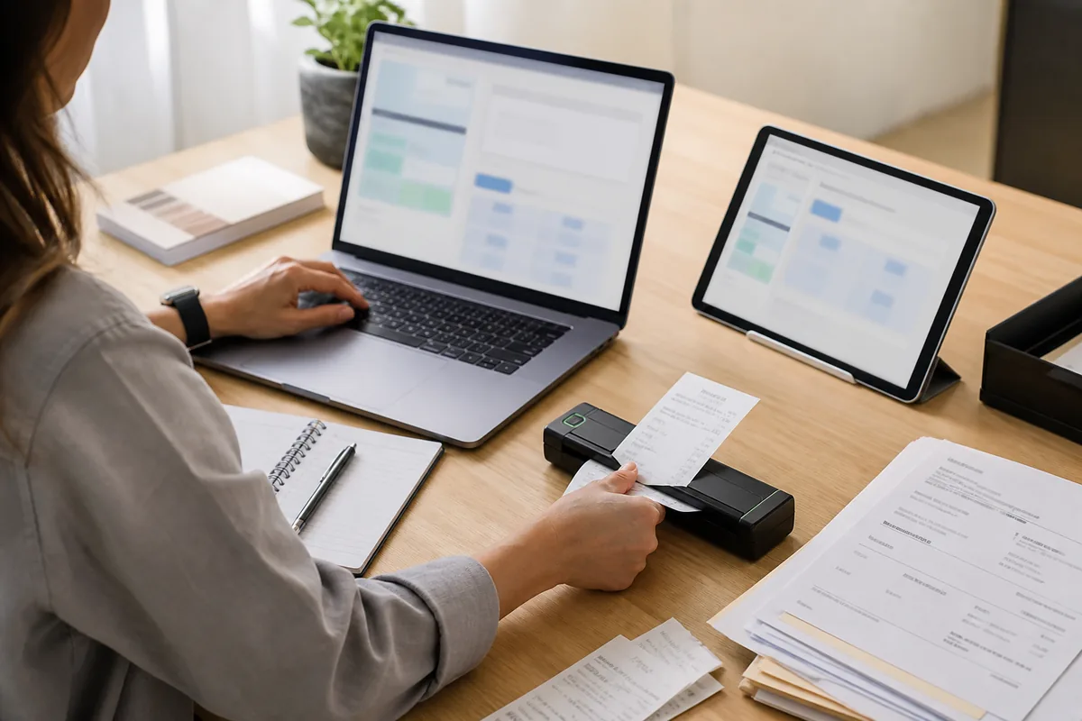 Bookkeeper comparing accounting software features