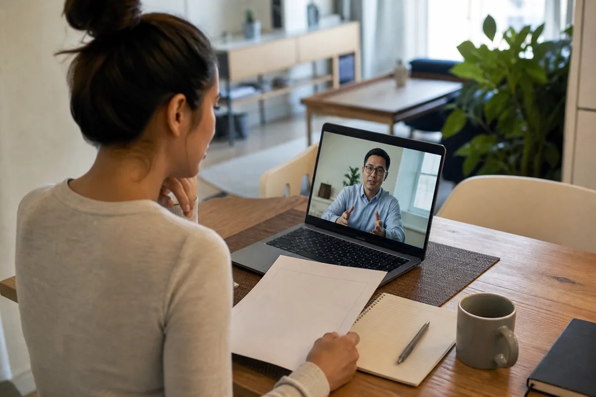 Employee discussing a T2200 form