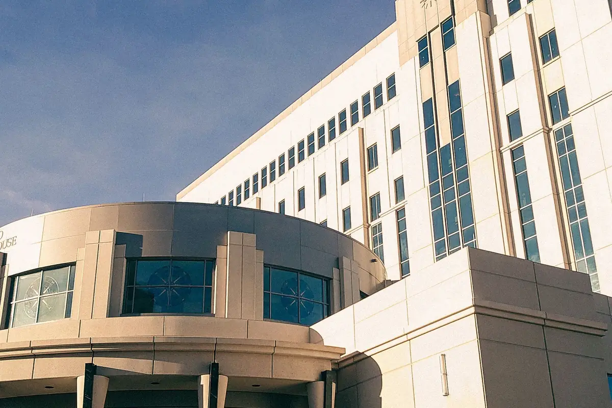 Courthouse exterior representing a tax appeal