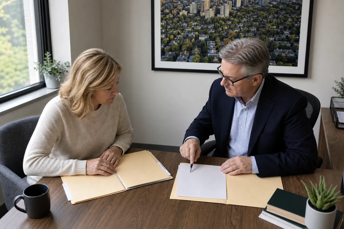 Homeowner comparing two vacancy tax files